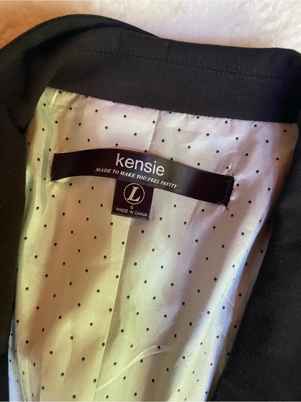 Kensie Black Single-Button Notch Lapel Blazer - Picture 2 of 4